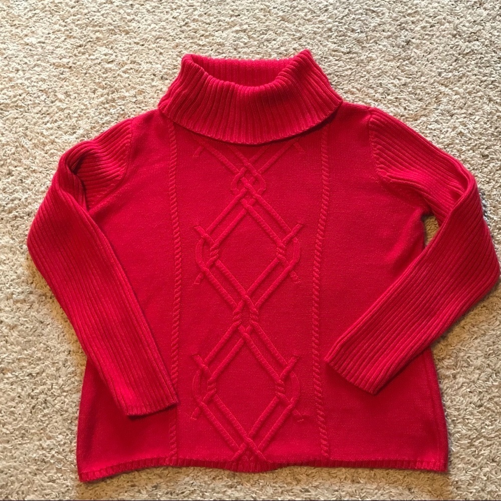 Jones New York Red Turtleneck Sweater XL 3/$18